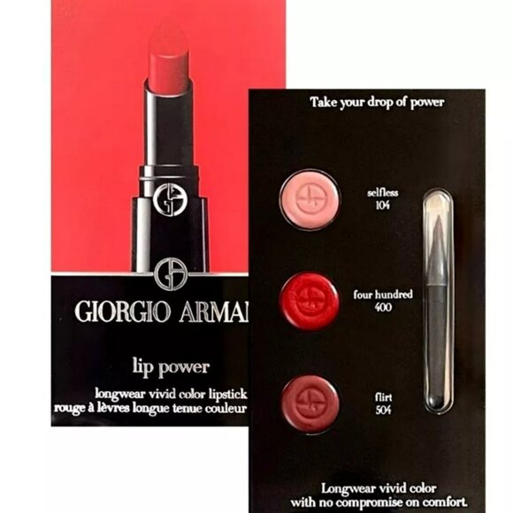 Giorgio Armani Lip Power Longwear Lipstick 400 104 504 Brush Rouge Matte 600 102 - Picture 2 of 5